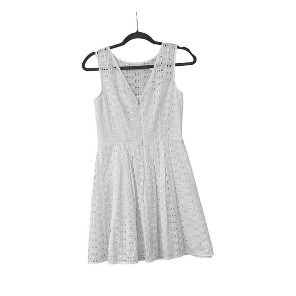 Cece by Cynthia Steefe White Sleeveless Eyelet Mini Dress Size 2 - Picture 2 of 4
